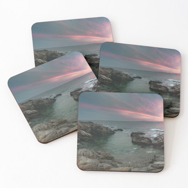 Item preview, Beavertail Lighthouse sunset over ocean in Jamestown, Rhode Island designed and sold by J. S. Wolf Photography.