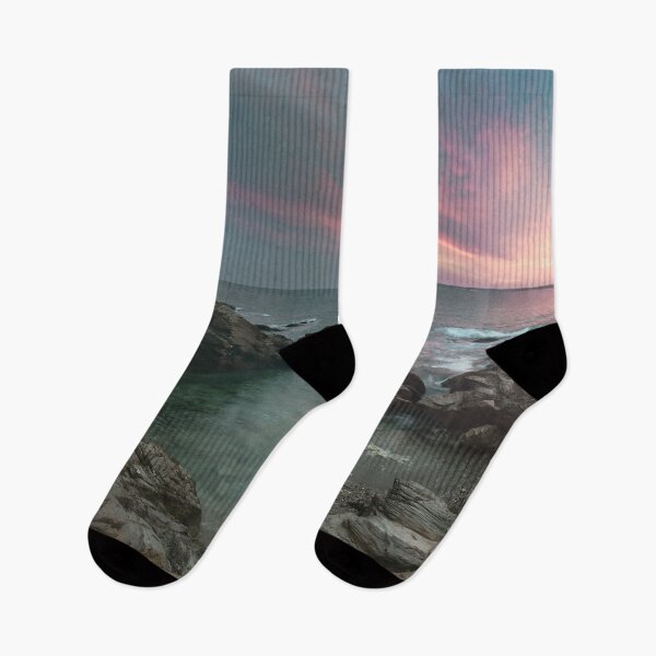 Item preview, Beavertail Lighthouse sunset over ocean in Jamestown, Rhode Island designed and sold by J. S. Wolf Photography.