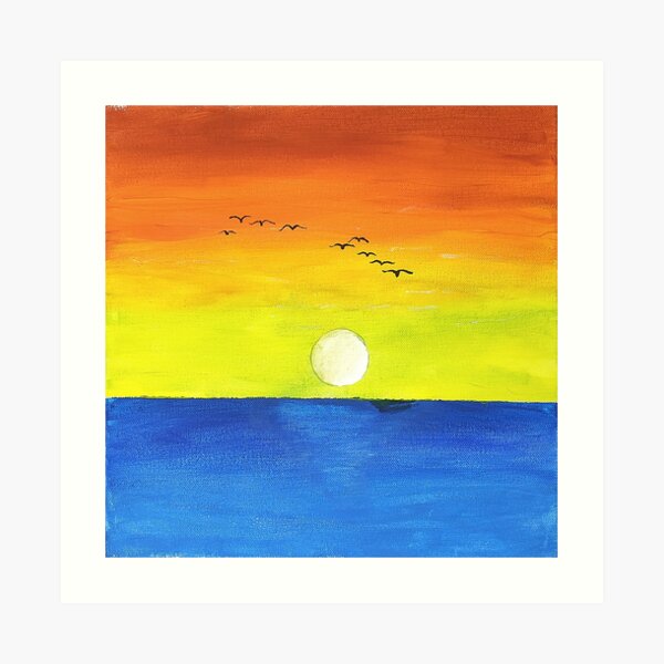 Flying Over Sunset Art Print