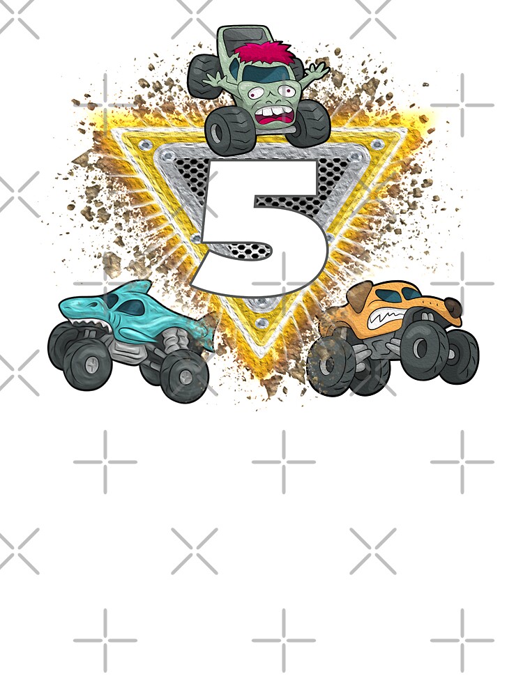 Monster truck illustration  birthday party theme for kids