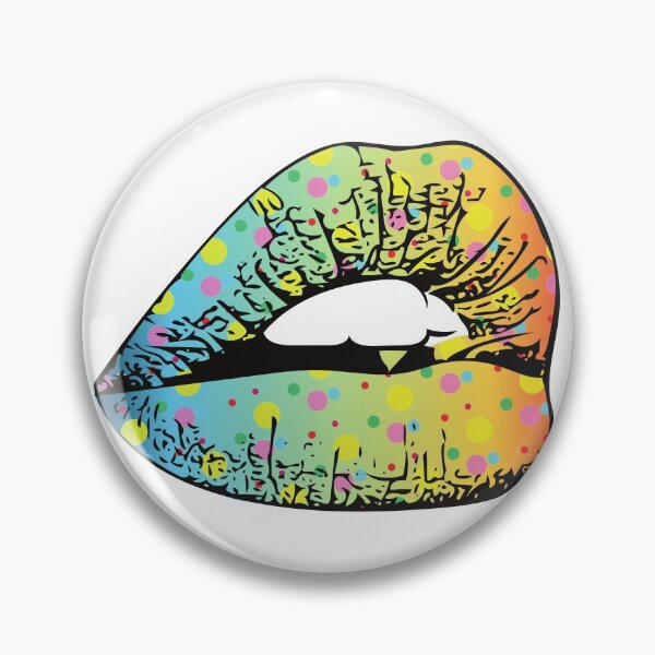 Item preview, Plump Retro Aqua Polka Dot Pattern Lips designed and sold by ItsNikkiArts.