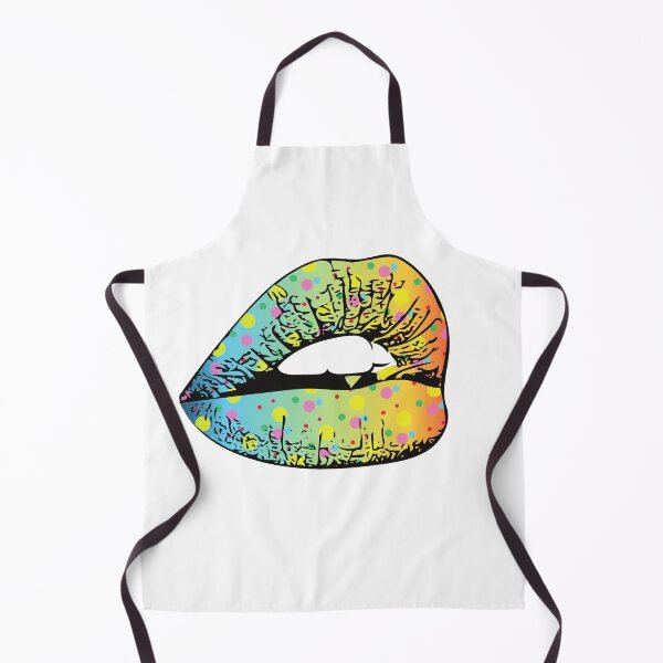 Item preview, Plump Retro Aqua Polka Dot Pattern Lips designed and sold by ItsNikkiArts.