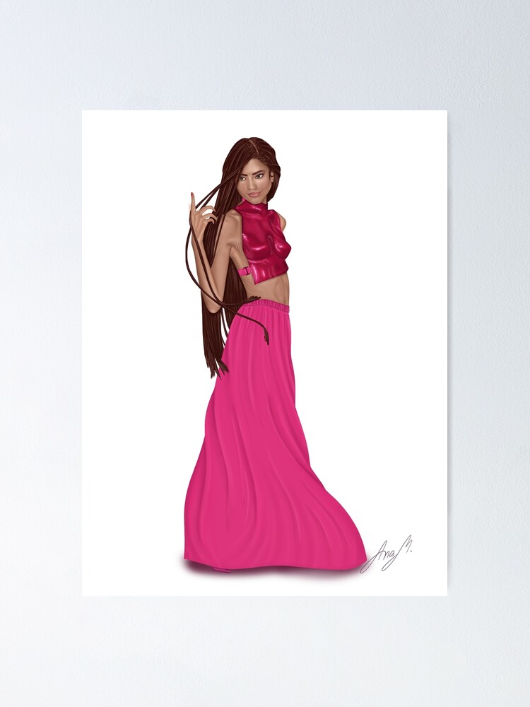 "Zendaya Full Body Illustration" Poster for Sale by AnaM-Art | Redbubble