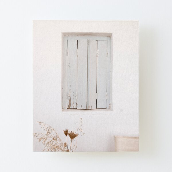 Window shutters shut Canvas Mounted Print