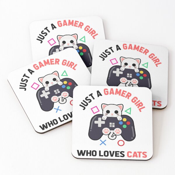 Item preview, Just a gamer girl who loves cats cute gamer cat designed and sold by Artyselley.