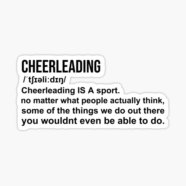 "cheerleading definition funny Cheerleaders sport lovers gift " Sticker