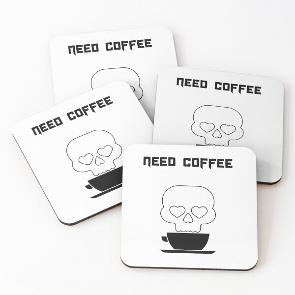 Item preview, Need Coffee Halloween Skull Cute designed and sold by Shujii.