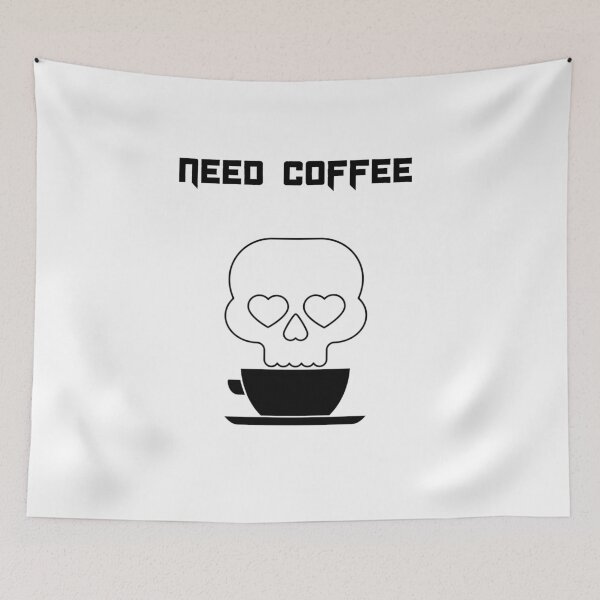 Item preview, Need Coffee Halloween Skull Cute designed and sold by Shujii.