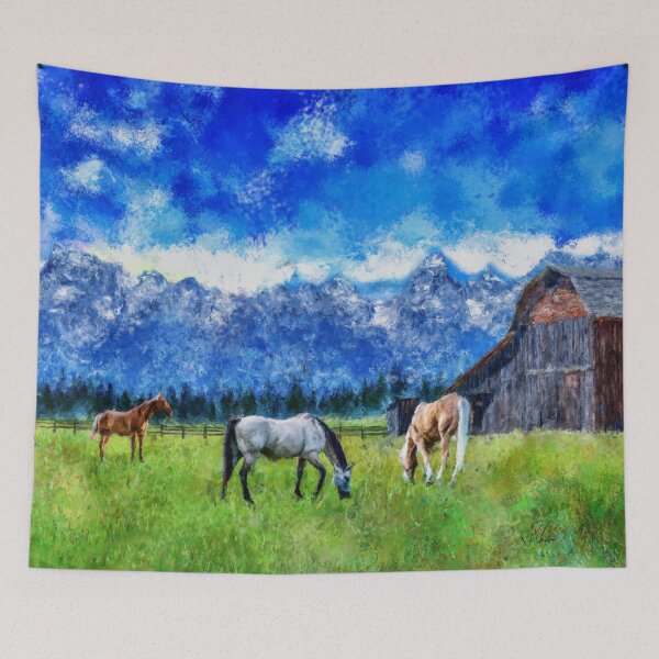 Item preview, Horses In Pasture designed and sold by Tpar.