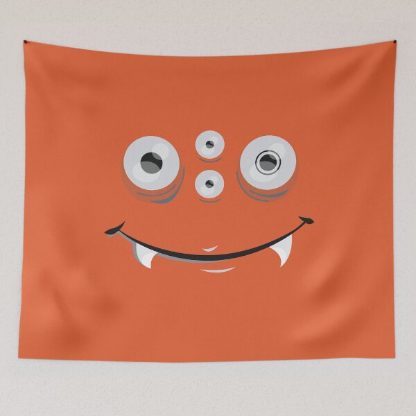 Item preview, Cute and Spooky Halloween Monster Face w Teeth | Orange designed and sold by MAS-S.
