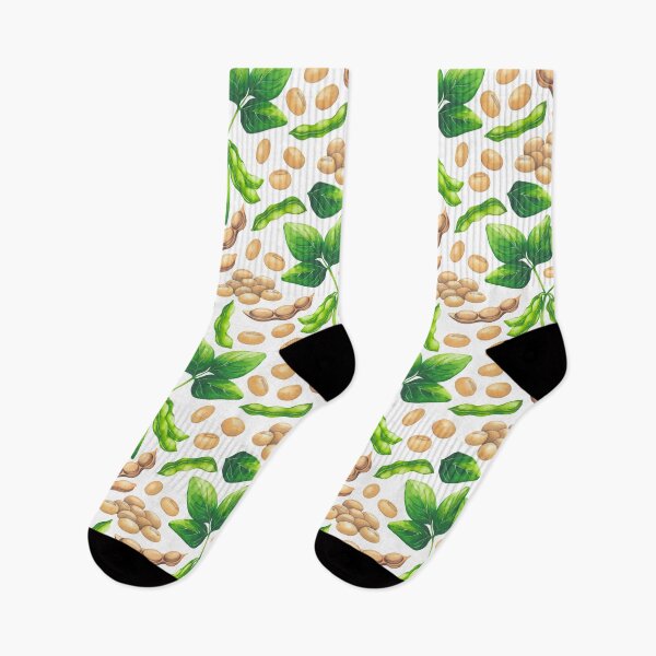 Item preview, Collection of watercolor soy beans, pods and leaves. designed and sold by Ekaterina Glazkova.