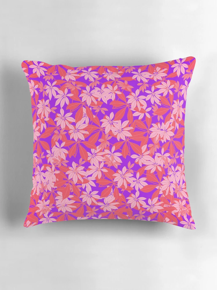 Thumbnail 3 of 4, Pillow, Pink Flowers Pattern designed and sold by DesignCodeStore.