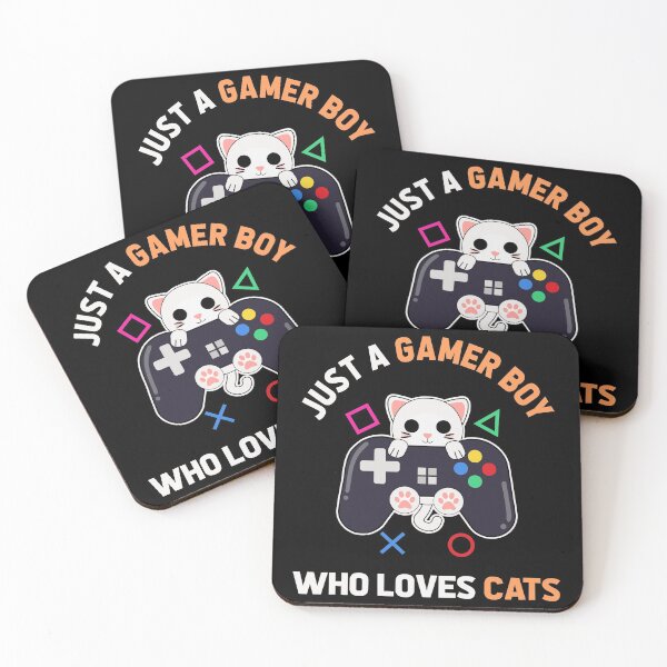 Item preview, Just a gamer boy who loves cats cute gamer cat designed and sold by Artyselley.