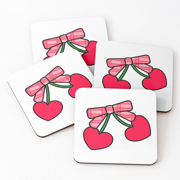 Item preview, RED PLAID HEART CHERRY designed and sold by Glossypop.