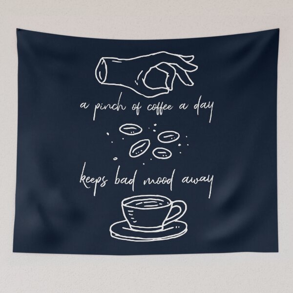 Item preview, A pinch of coffee a day, keeps bad mood away, coffee time designed and sold by ChatterFox.