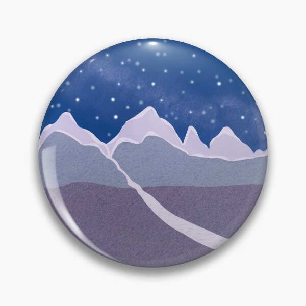 Item preview, Mountain by night, landscape sticker designed and sold by Amalus-files.