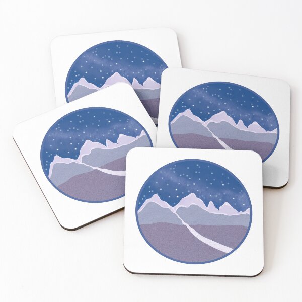 Item preview, Mountain by night, landscape sticker designed and sold by Amalus-files.