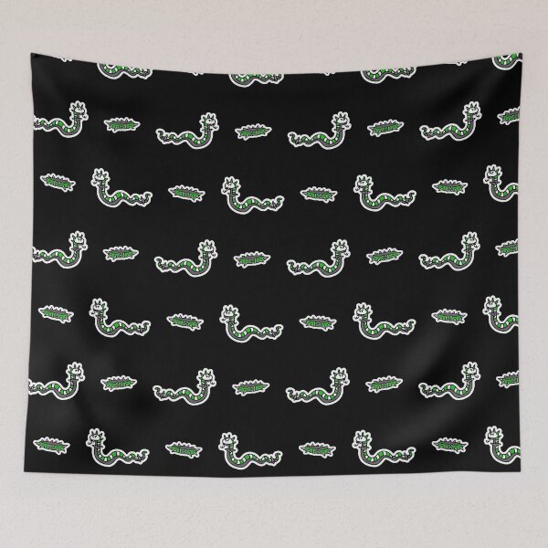 Item preview, Cute punk rock snake on black background pattern. designed and sold by Limolida.
