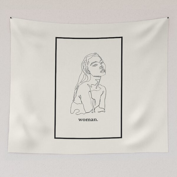 Item preview, black monoline woman draw designed and sold by cherry by hs (coucou).