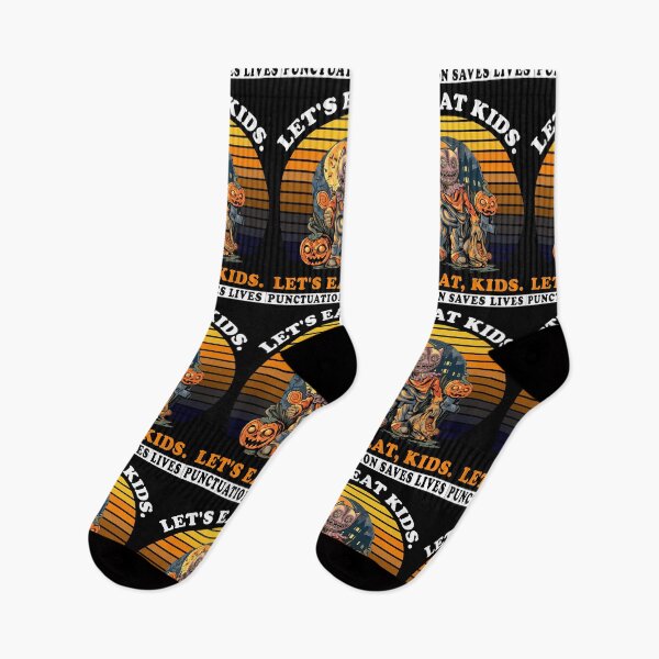 Aperçu de l'œuvre Mangeons les enfants La ponctuation sauve des vies Grammaire Vintage Alien créée et vendue par fourstripes.