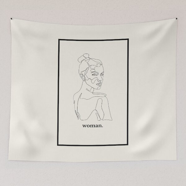 Item preview, black monoline woman draw designed and sold by cherry by hs (coucou).