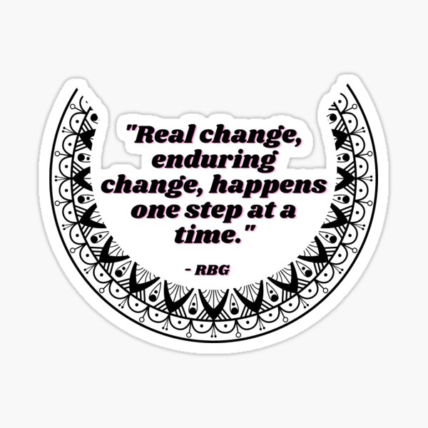 RBG Collar "Real Change" Sticker