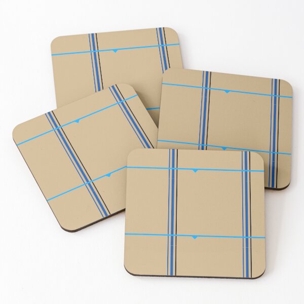 Item preview, Blue Stripes on Taupe Background Checkered Pattern designed and sold by pbstylesetters.