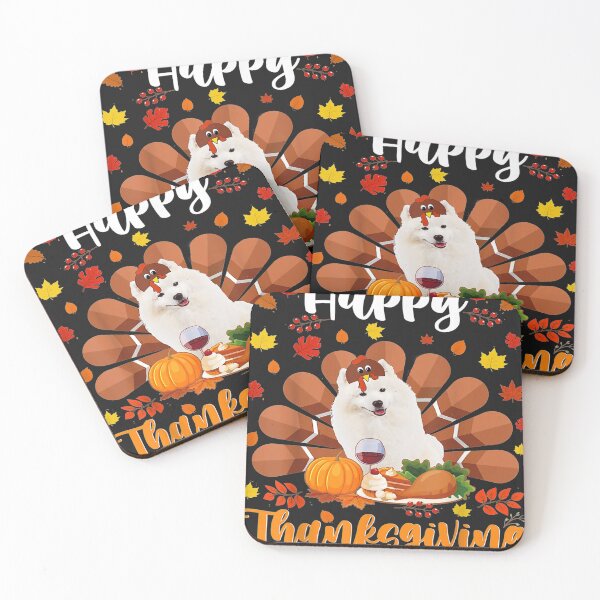 Item preview, Happy Thanksgiving Cute Turkey Samoyed Dog Autumn Lover designed and sold by harolhaw.