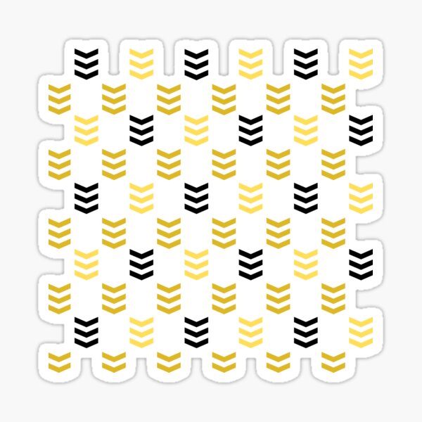 Huffle Badger Black and Yellow Pattern Sticker