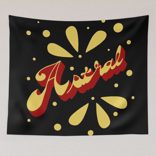Item preview, Astral 70s Groovy Script Yellow designed and sold by WPahat.
