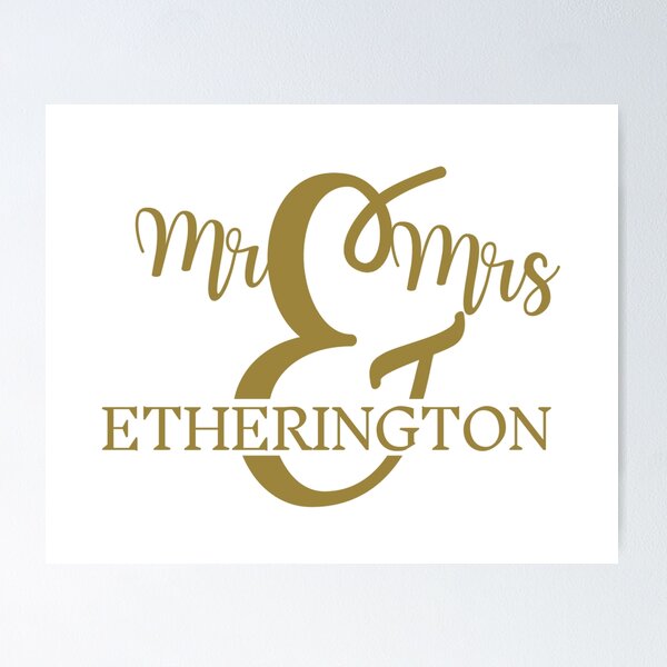 Item preview, Mr & Mrs ETHERINGTON | Gift ideas designed and sold by yourscotborders.