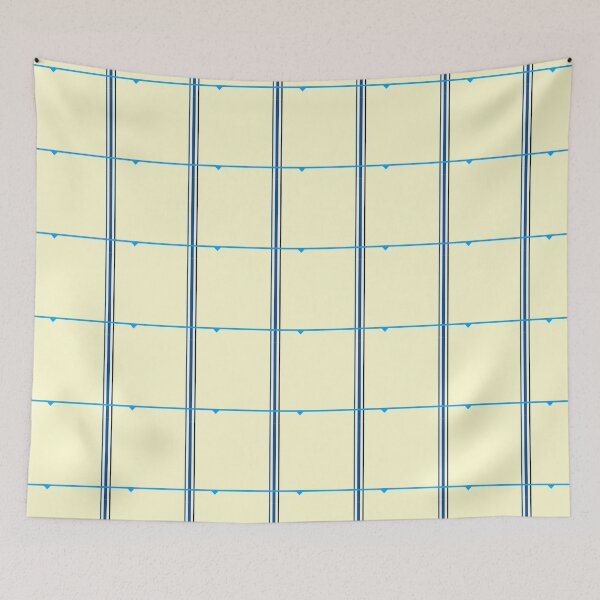 Item preview, Blue Stripes on Cream Background Checkered Pattern designed and sold by pbstylesetters.