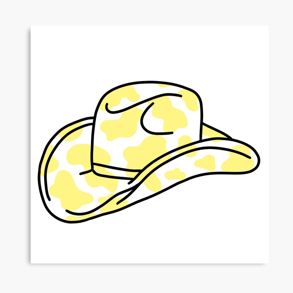 Lámina fotográfica «Sombrero de vaquero amarillo pastel» de uwubixl |  Redbubble