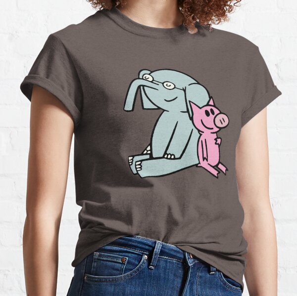 Elephant and Piggie. Gerald and Piggie. Anime transparent sticker, mo willems Classic T-Shirt