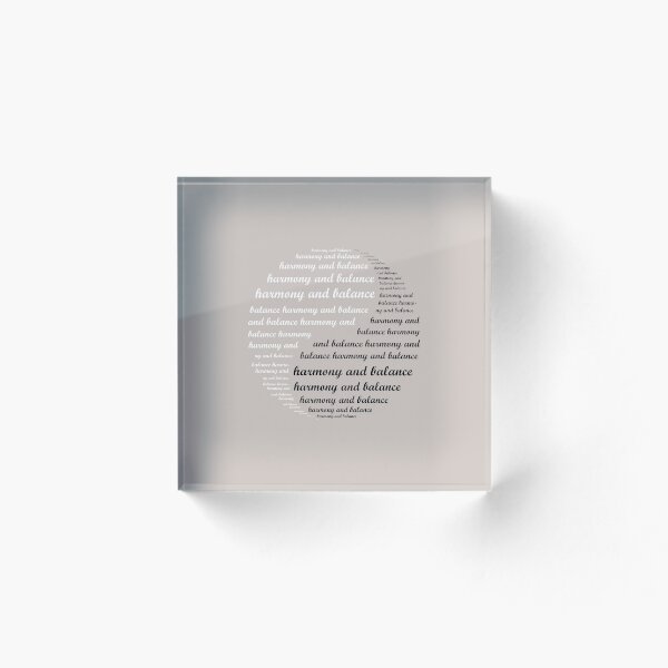 Item preview, Harmony and Balance typography in Yin Yang symbol  designed and sold by kallyfactory.