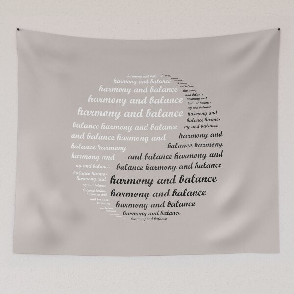 Item preview, Harmony and Balance typography in Yin Yang symbol  designed and sold by kallyfactory.