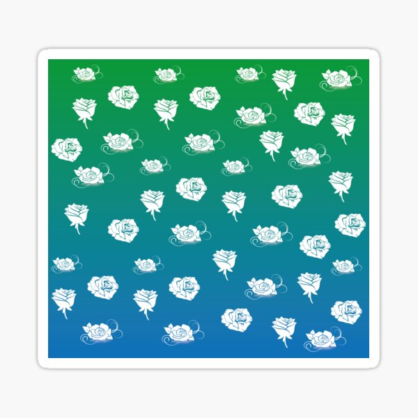 blue-to-green-gradient-floral-pattern-of-colorful-roses-sticker-by