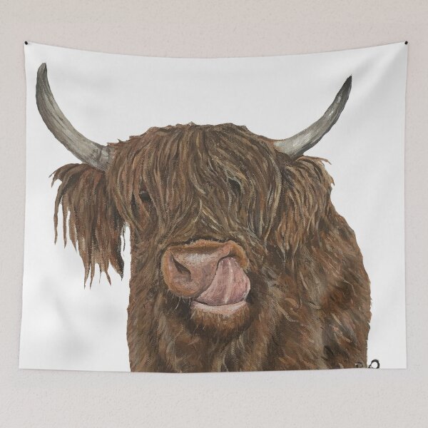 Item preview, Highland Cow Acrylic Painting designed and sold by XbAndDesignsx.