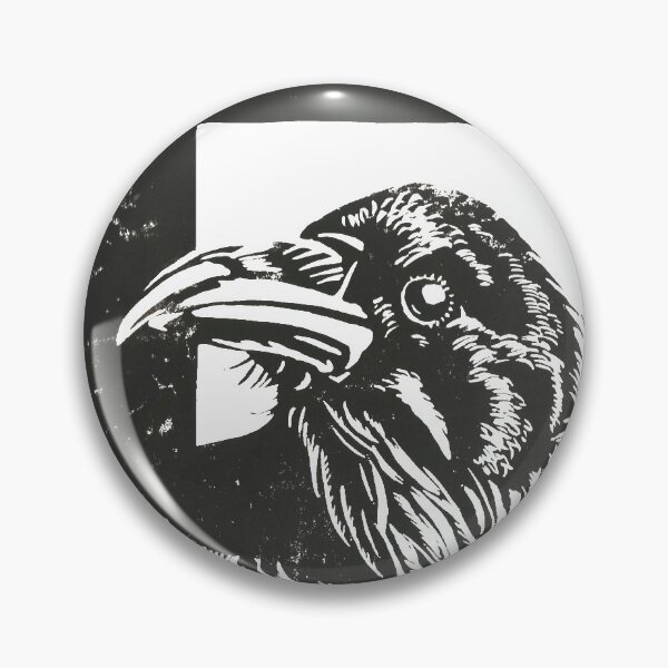 Item preview, A Crow, Linoprint designed and sold by Elena Casiglio.