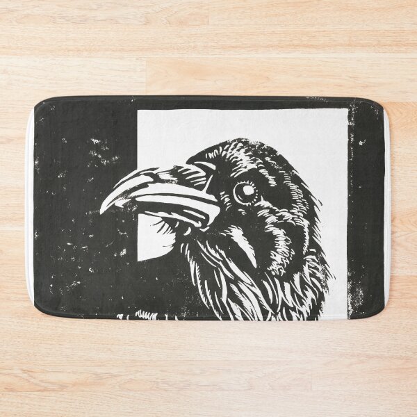 Item preview, A Crow, Linoprint designed and sold by Elena Casiglio.