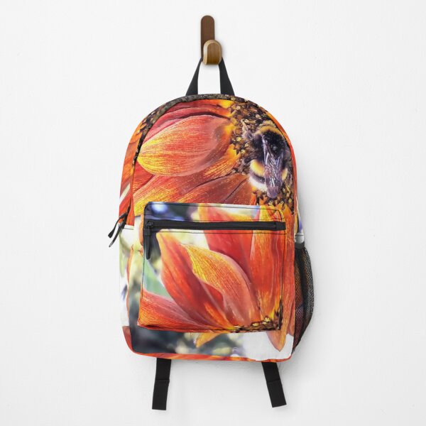 Item preview, Bee att the sunflower Orange flower designed and sold by Tanja Dianova.
