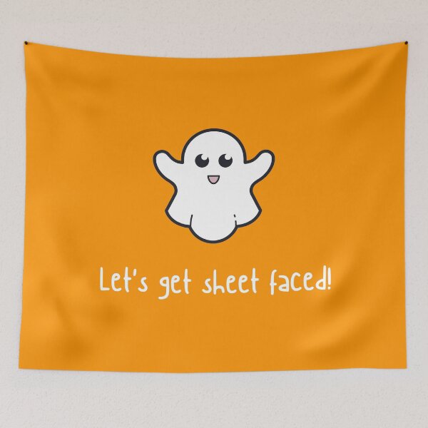 Item preview, Let's get sheet faced Halloween Funny Meme designed and sold by R-reflections.