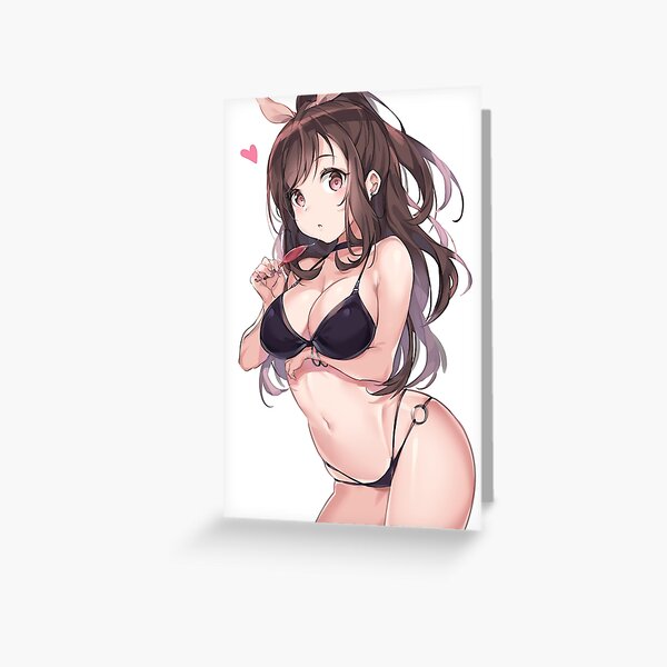 Cute Anime Girl Greeting Card