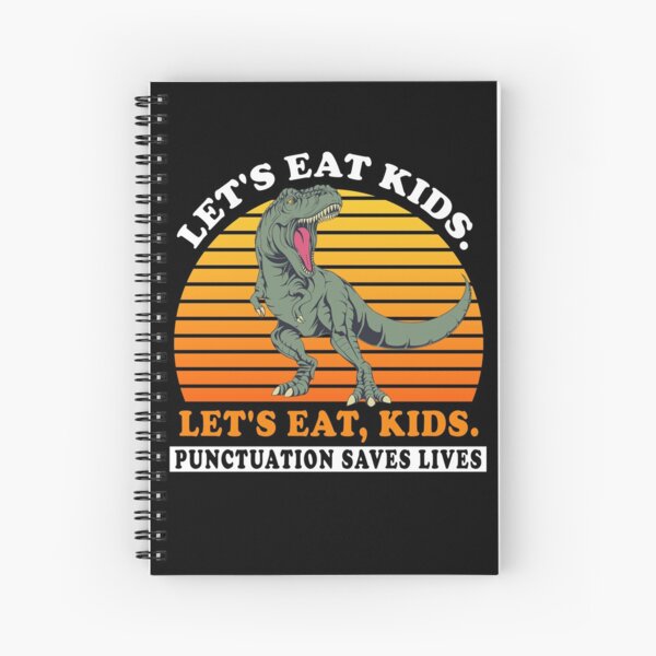 Item preview, Let's Eat Kids Punctuation Saves Lives Grammar Pumpkin Dinosaur  designed and sold by fourstripes.