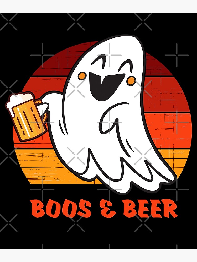 Boo Ghost Halloween Icons Beer Can Glass Cup – MDStickerShop