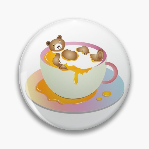 Item preview, Cup with milk and honey and a bathing bear designed and sold by Kisho.