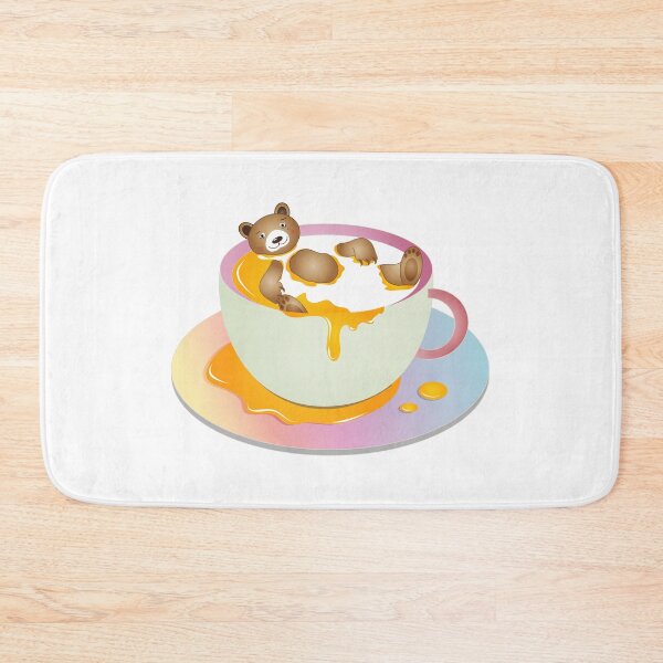 Item preview, Cup with milk and honey and a bathing bear designed and sold by Kisho.