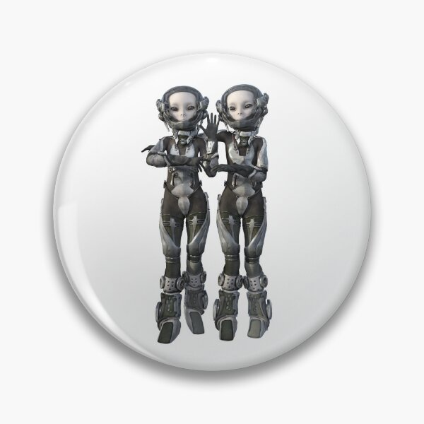 Item preview, Two aliens in futuristic spacesuits designed and sold by MIRO3D.