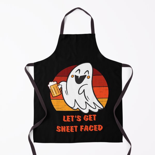 Item preview, Funny halloween cute ghost drinking beer / Let's get sheet faced designed and sold by portrait4you.