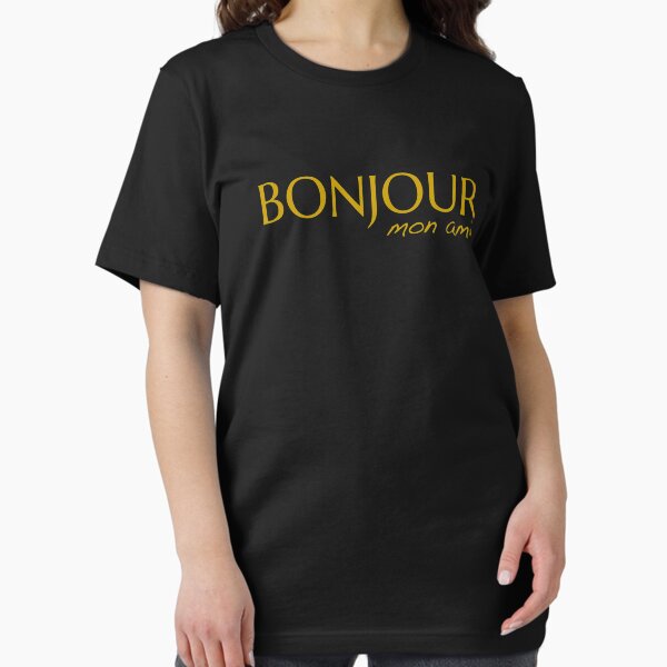 Aperçu de l'œuvre Bonjour Mon Ami - Texte français - Style de mode créée et vendue par LaFerte-Bernard.